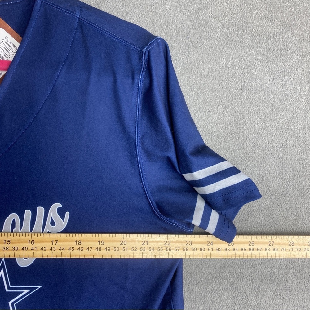 Mitchell & Ness Womens button Crop Top Jersey Style Dallas cowboys Size XL - Picture 6 of 7